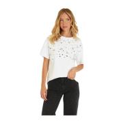 Alma EN Pena Pärlad t-shirt White, Dam