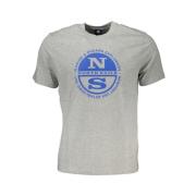 North Sails Grå Bomull Tryckt Logotyp T-shirt Gray, Herr