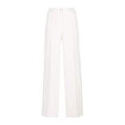 PINKO Wide Trousers White, Dam