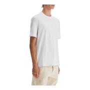 Brunello Cucinelli Lager-effekt Crew-Neck T-shirt White, Herr