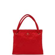 Chanel Vintage Pre-owned Satin handvskor Red, Dam