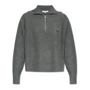 Maison Kitsuné Tröja med krage Gray, Dam