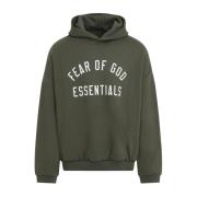 Fear Of God Militär Fleece Hoodie Green, Herr