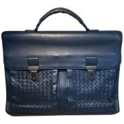 Bottega Veneta Vintage Pre-owned Laeder portfljer Blue, Dam