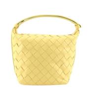 Bottega Veneta Vintage Pre-owned Laeder handvskor Yellow, Dam