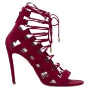 Aquazzura Pre-owned Pre-owned Mocka klackskor Red, Dam