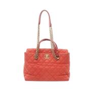 Chanel Vintage Pre-owned Laeder chanel-vskor Red, Dam