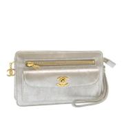 Chanel Vintage Pre-owned Laeder kuvertvskor Gray, Dam