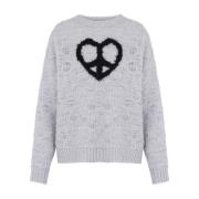 Moschino Stiliga Sweaters Kollektion Gray, Dam