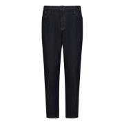 Emporio Armani Blå Slim Fit Lågmidjade Jeans Blue, Herr