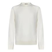 Herno Vit Cashmere Crewneck Sweater White, Herr