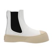 Marni Vita Läder Ankelboots White, Dam