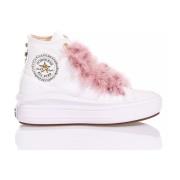 Converse Anpassade Damesskor Vita Rosa Sneakers Pink, Dam