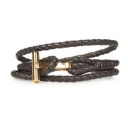 Tom Ford Brun Läderarmband Elegant Stil Brown, Herr