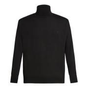 Etro Svart ull turtleneck tröja Aw24 Black, Herr