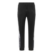 Carlo Colucci Sportig Stickad Randiga Joggers Black, Herr