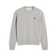 Ami Paris Hjärta Sweatshirt - Grå Gray, Dam