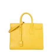 Yves Saint Laurent Vintage Pre-owned Laeder handvskor Yellow, Dam