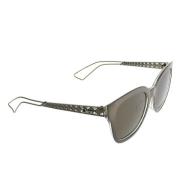 Dior Vintage Pre-owned Metall solglasgon Gray, Dam