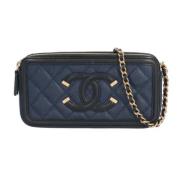 Chanel Vintage Pre-owned Laeder chanel-vskor Blue, Dam