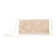 Benedetta Bruzziches Kristall Axelväska Sand Mesh Beige, Dam