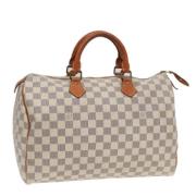 Louis Vuitton Vintage Pre-owned Canvas handvskor White, Dam