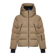 Moncler Beige Quiltad Dunjacka med Huva Beige, Herr