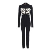 Perfect Moment Ullstickad Ski Jumpsuit Black, Dam