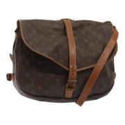 Louis Vuitton Vintage Pre-owned Canvas axelremsvskor Brown, Dam