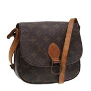 Louis Vuitton Vintage Pre-owned Canvas axelremsvskor Brown, Dam