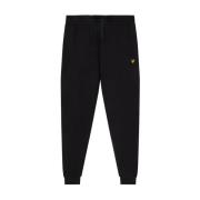 Lyle & Scott Svarta Bomulls Sweatpants Höst/Vinter 2023 Black, Herr