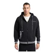 Carlo Colucci Stickad Story Hoody Black, Herr