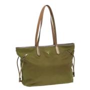 Prada Vintage Pre-owned Laeder handvskor Green, Dam