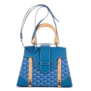 Goyard Vintage Pre-owned Canvas axelremsvskor Blue, Dam