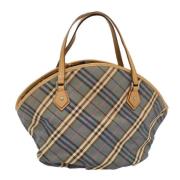 Burberry Vintage Pre-owned Canvas handvskor Blue, Dam