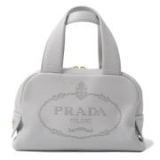 Prada Vintage Pre-owned Laeder handvskor Gray, Dam