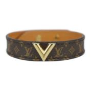 Louis Vuitton Vintage Pre-owned Laeder armband Brown, Dam