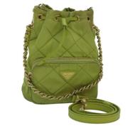 Prada Vintage Pre-owned Nylon prada-vskor Green, Dam