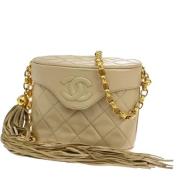 Chanel Vintage Pre-owned Laeder chanel-vskor Beige, Dam