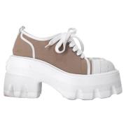 Casadei Pre-owned Pre-owned Belagd canvas sneakers Brown, Dam