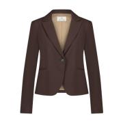 Jane Lushka Elvira Blazer Technical Jersey Brown, Dam