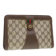 Gucci Vintage Pre-owned Canvas kuvertvskor Beige, Dam