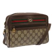 Gucci Vintage Pre-owned Canvas axelremsvskor Beige, Dam