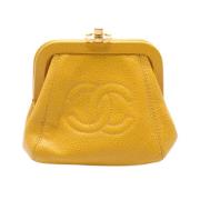 Chanel Vintage Pre-owned Laeder plnbcker Yellow, Dam