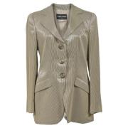 Armani Pre-owned Pre-owned Polyester ytterklder Beige, Dam