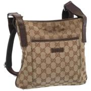 Gucci Vintage Pre-owned Canvas gucci-vskor Beige, Dam