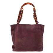 Chanel Vintage Pre-owned Mocka handvskor Purple, Dam