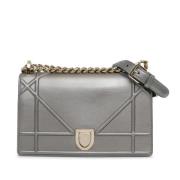 Dior Vintage Pre-owned Laeder crossbodyvskor Gray, Dam