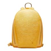 Louis Vuitton Vintage Pre-owned Laeder ryggsckar Yellow, Dam