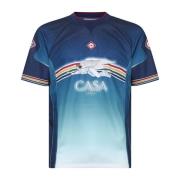 Casablanca Fotbolls Jersey T-shirt med Multicolor Print Multicolor, He...